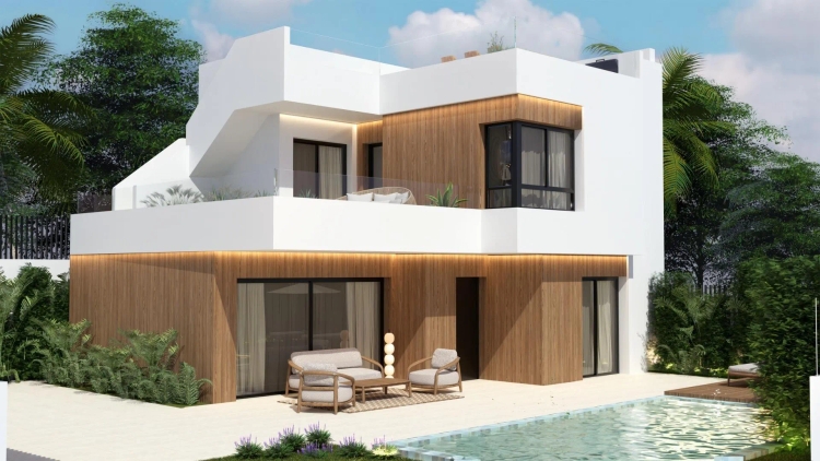 Nybyggda villor med privat pool i Vistabella Golf, Orihuela