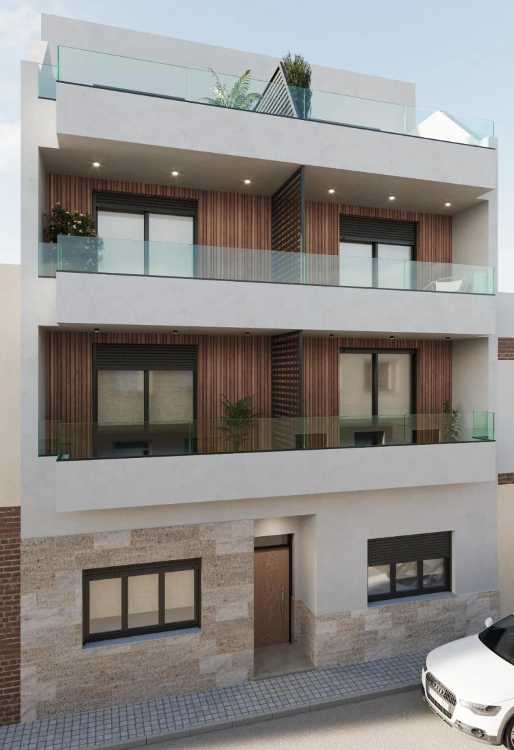 Moderne nybyggede leiligheter i sentrum av Torrevieja, bare 200 m fra sjøen