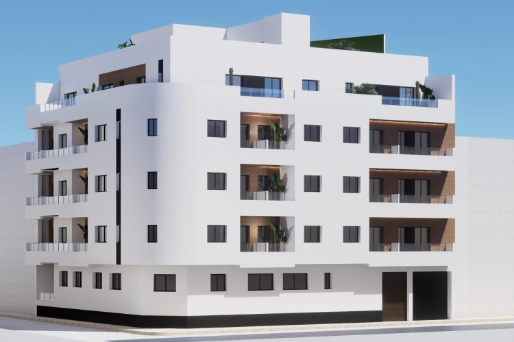 Nybyggleiligheter i sentrum av Torrevieja nær Playa del Cura