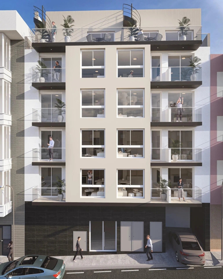 Neubau-Studios und -Wohnungen im Zentrum von Torrevieja in Strandnähe