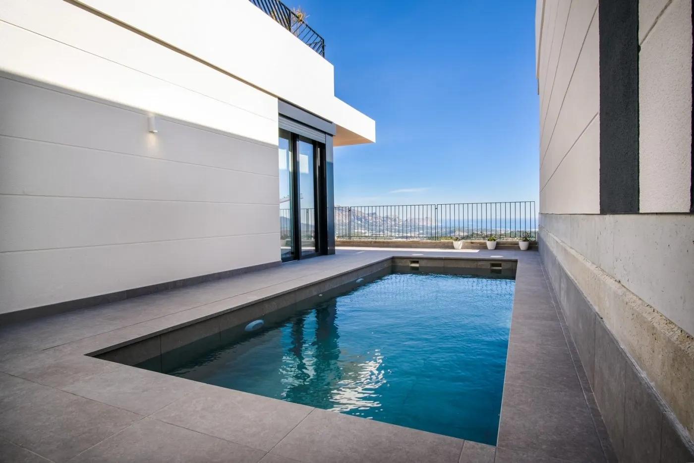 Gloednieuwe vrijstaande villa's met uitzicht op zee in Polop (provincie Alicante) image 8